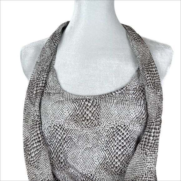 NWT Anthropologie Drew Silk Python Print Drape Front Halter Tunic Top Size XS - Picture 4 of 10